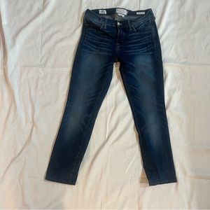 EUC LUCKY BRAND BROOKE SKINNY JEANS WHITE OAK CONE DENIM BLUE 4 27 ankle small s